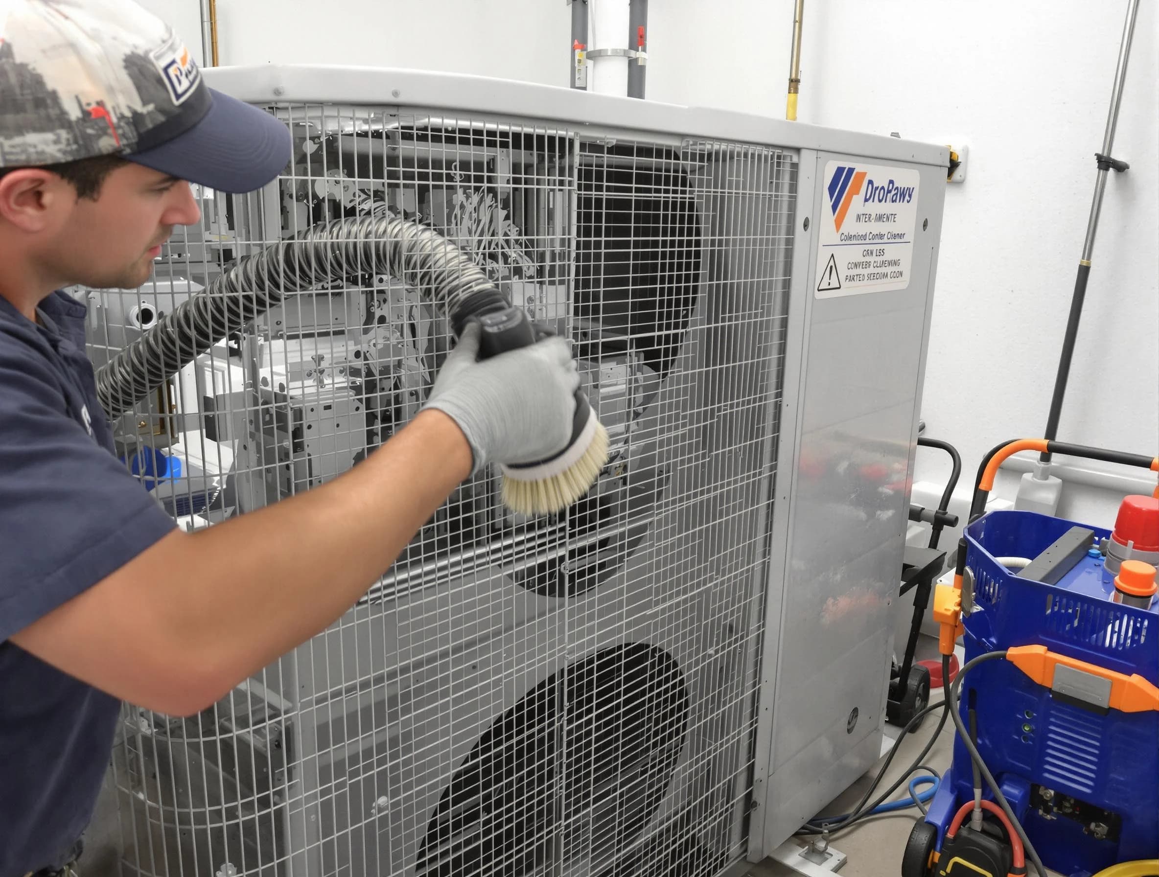 Fitchburg Air Duct Cleaning specialist performing precision AC coil cleaning for improved system performance in Fitchburg