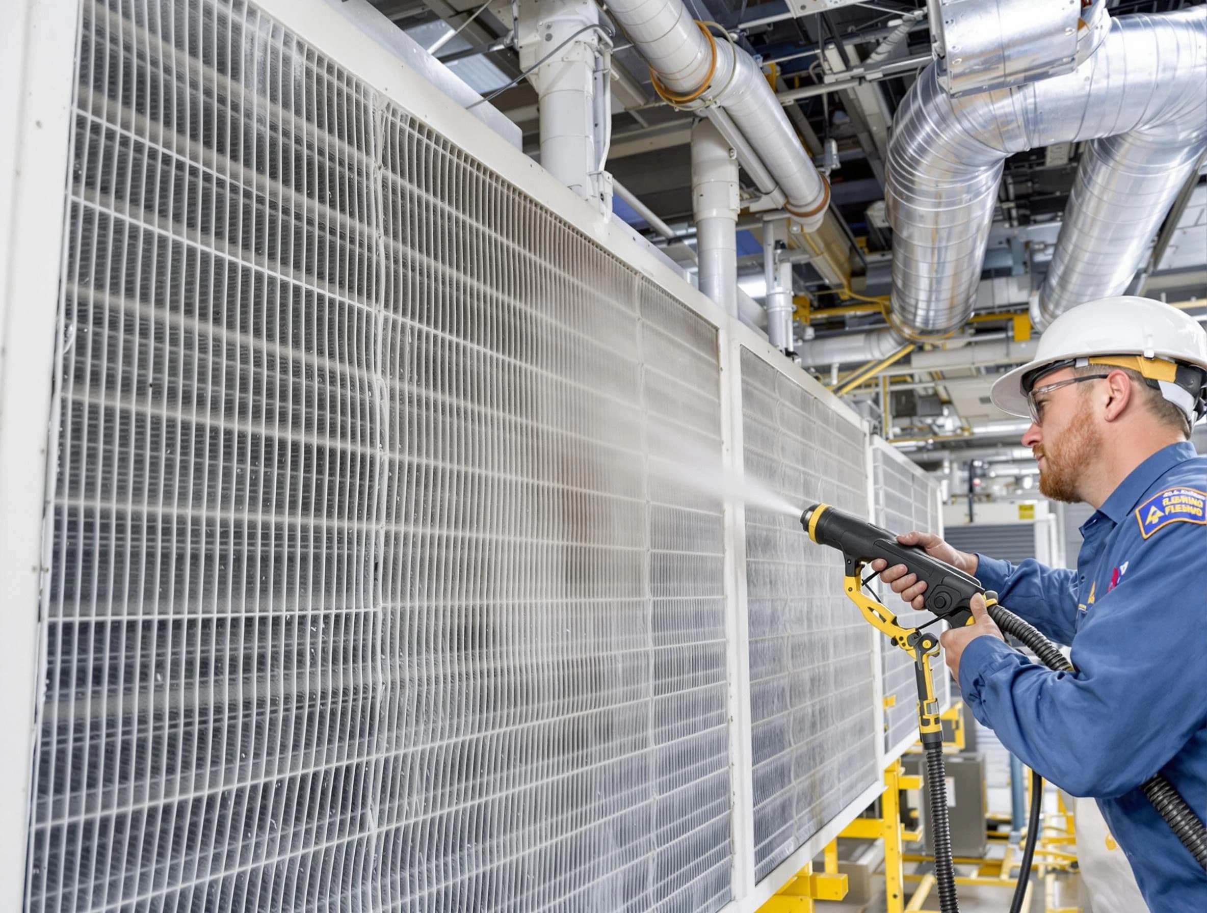 Professional commercial coil cleaning by Fitchburg Air Duct Cleaning in Fitchburg