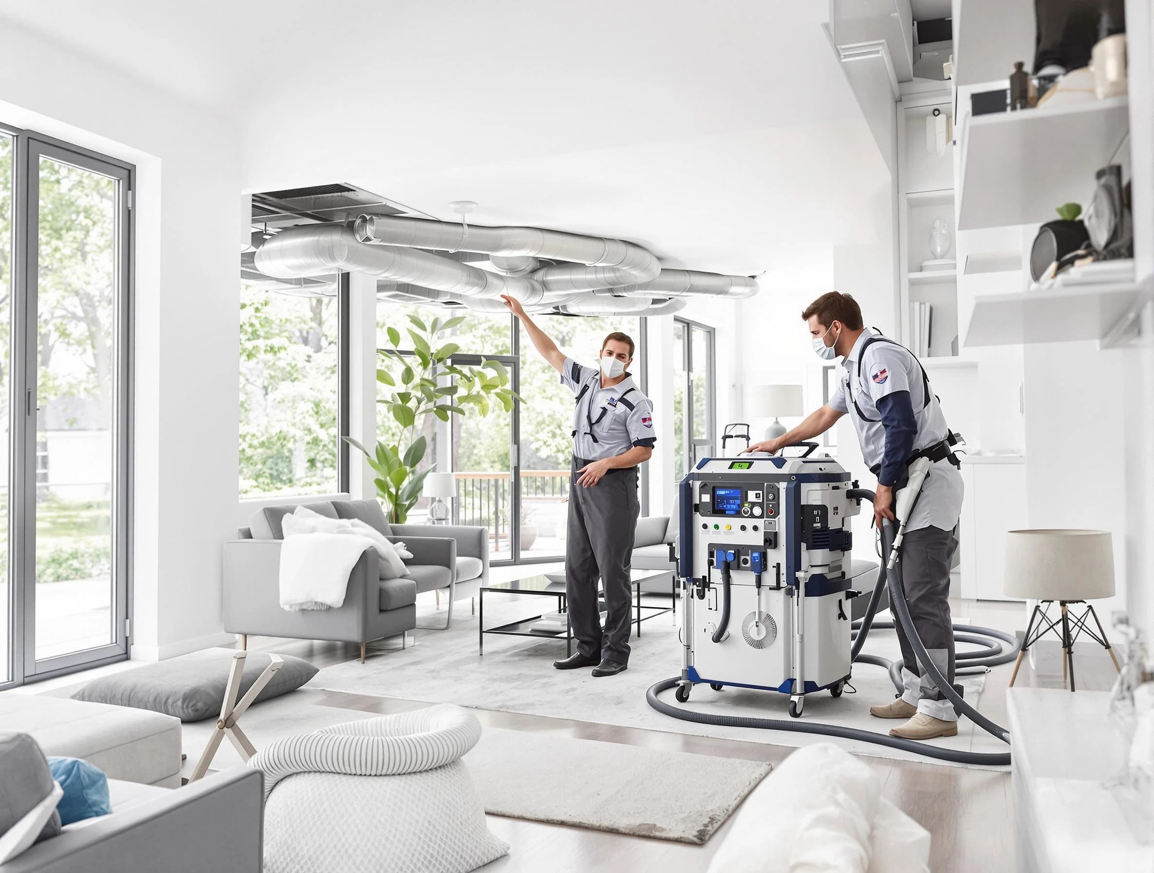 Fitchburg Air Duct Cleaning professional conducting pure air duct cleaning with state-of-the-art equipment in Fitchburg