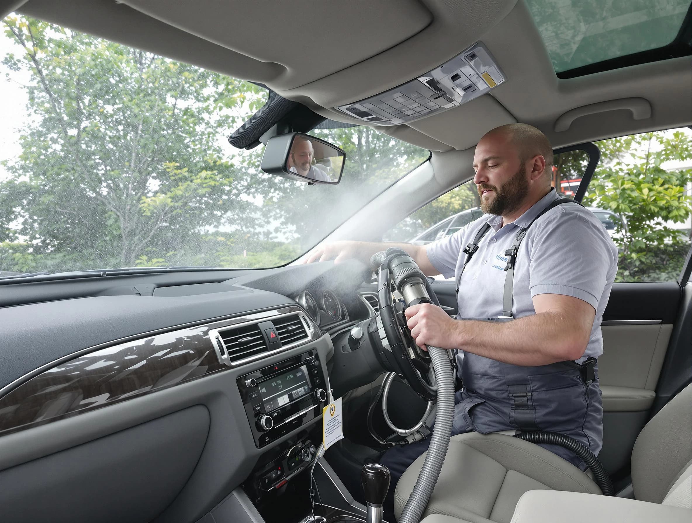 Fitchburg Air Duct Cleaning specialist performing professional car duct cleaning in Fitchburg