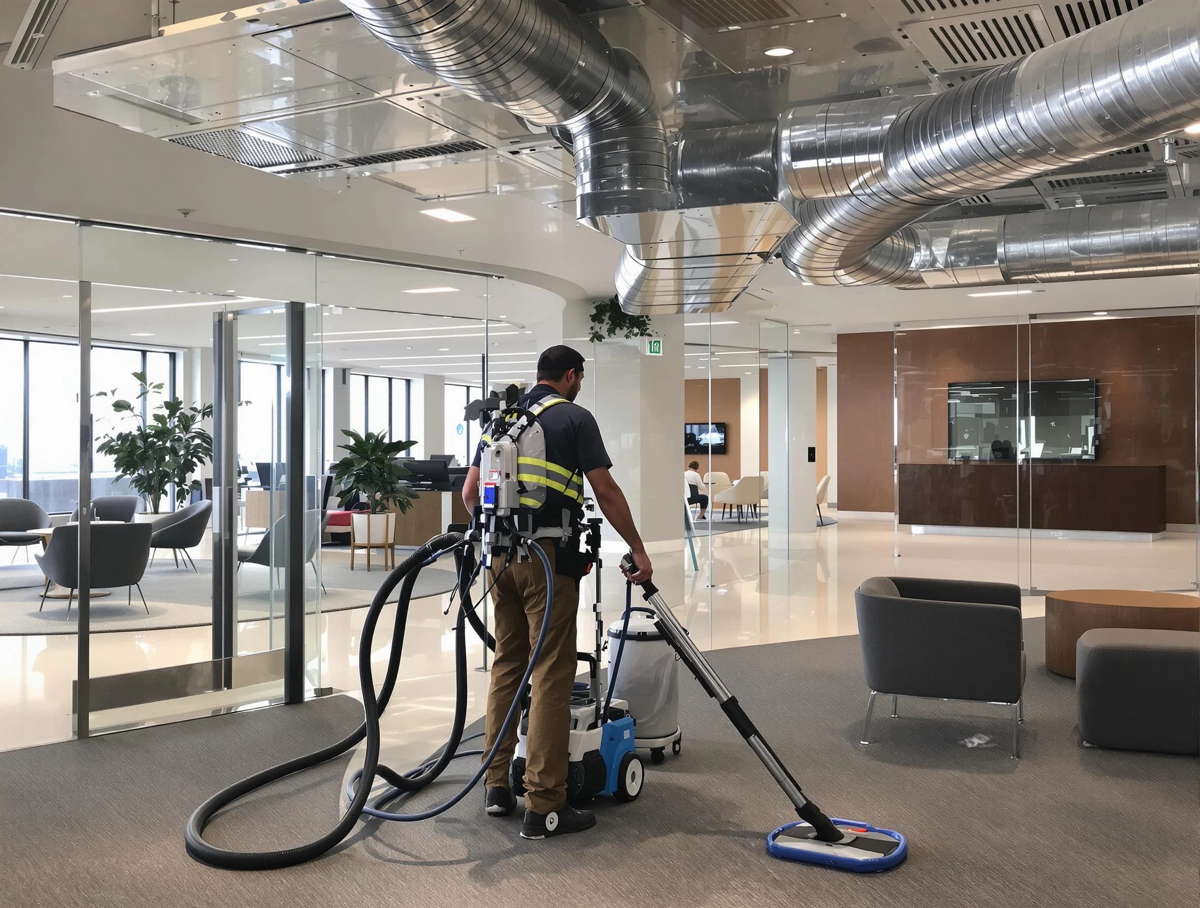 Commercial duct cleaning service by Fitchburg Air Duct Cleaning in Fitchburg