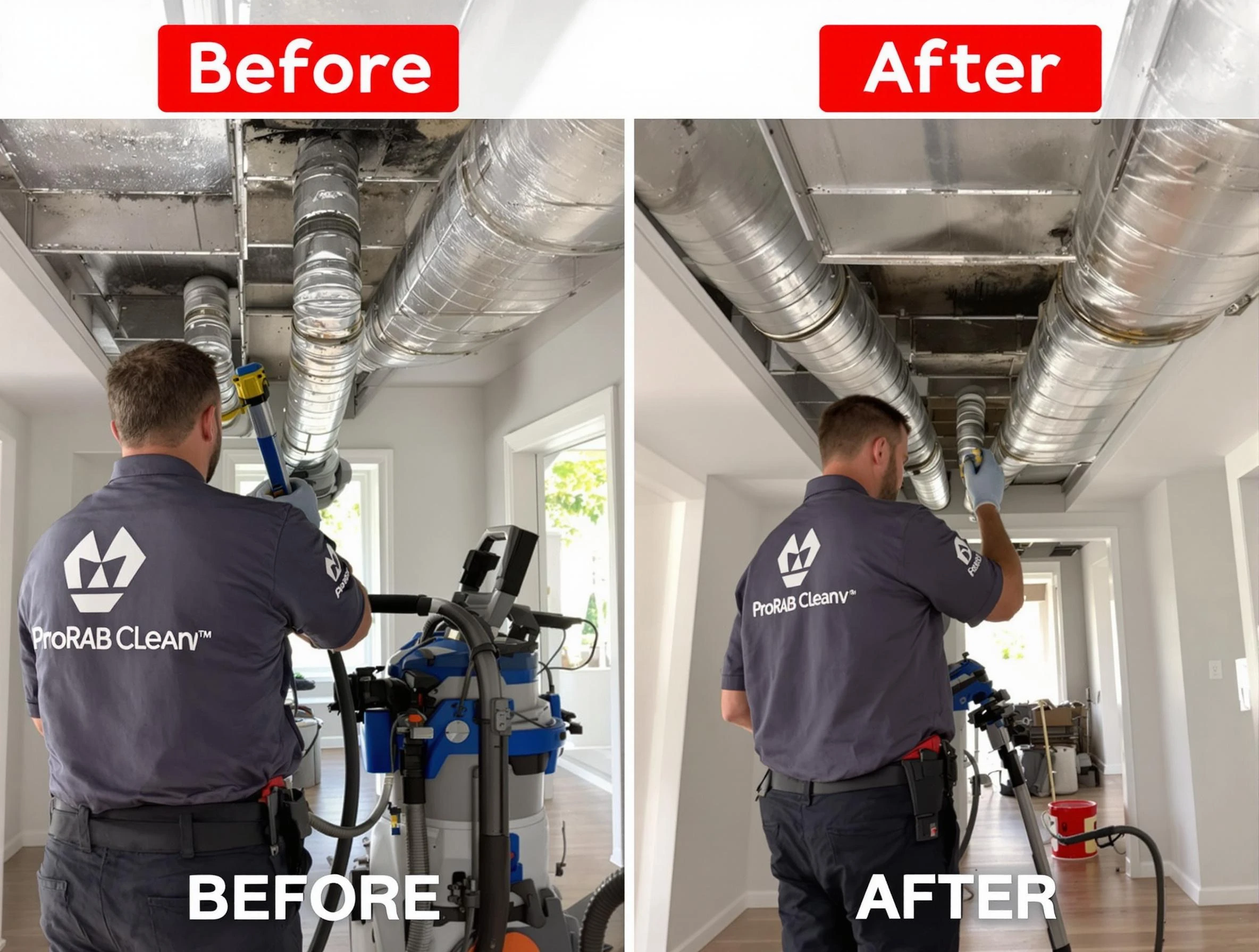 Fitchburg Air Duct Cleaning expert performing thorough residential duct cleaning in a Fitchburg home